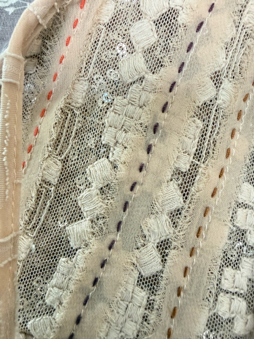 Anthropologie One September Anwen Peasant Dress|  Boho | Intricate Detail Medium - Picture 11 of 13